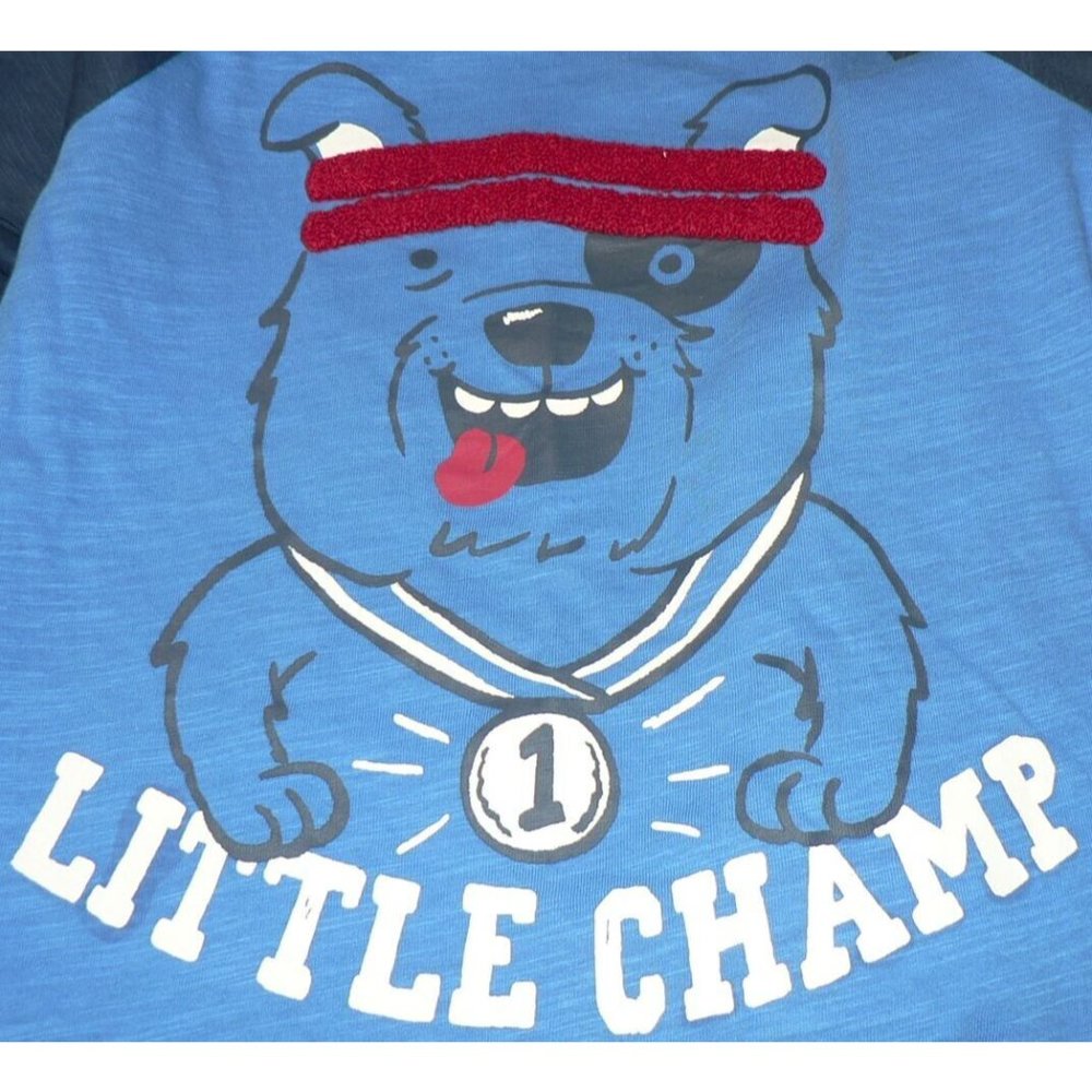 Joe‎ Fresh Toddler Little Champ Baseball T-Shirt In Blue/Red/White 4Years